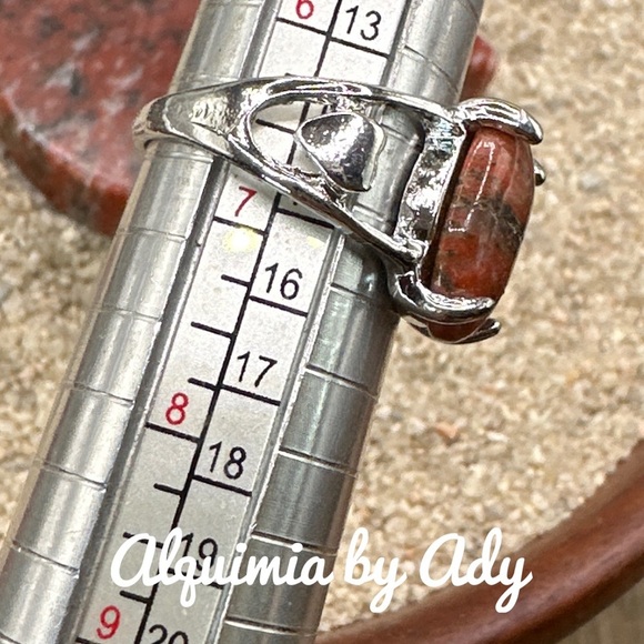 Alquimia Silver and Red Stone Ring - Picture 2 of 2